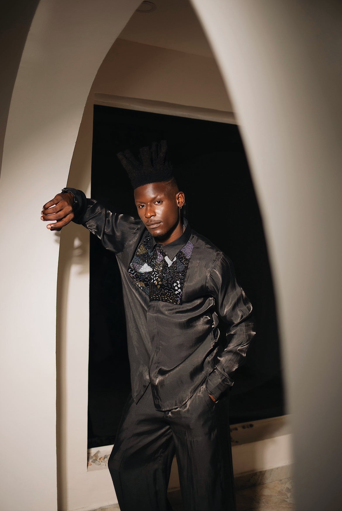 MUKA Hand-Beaded Shirt - Set