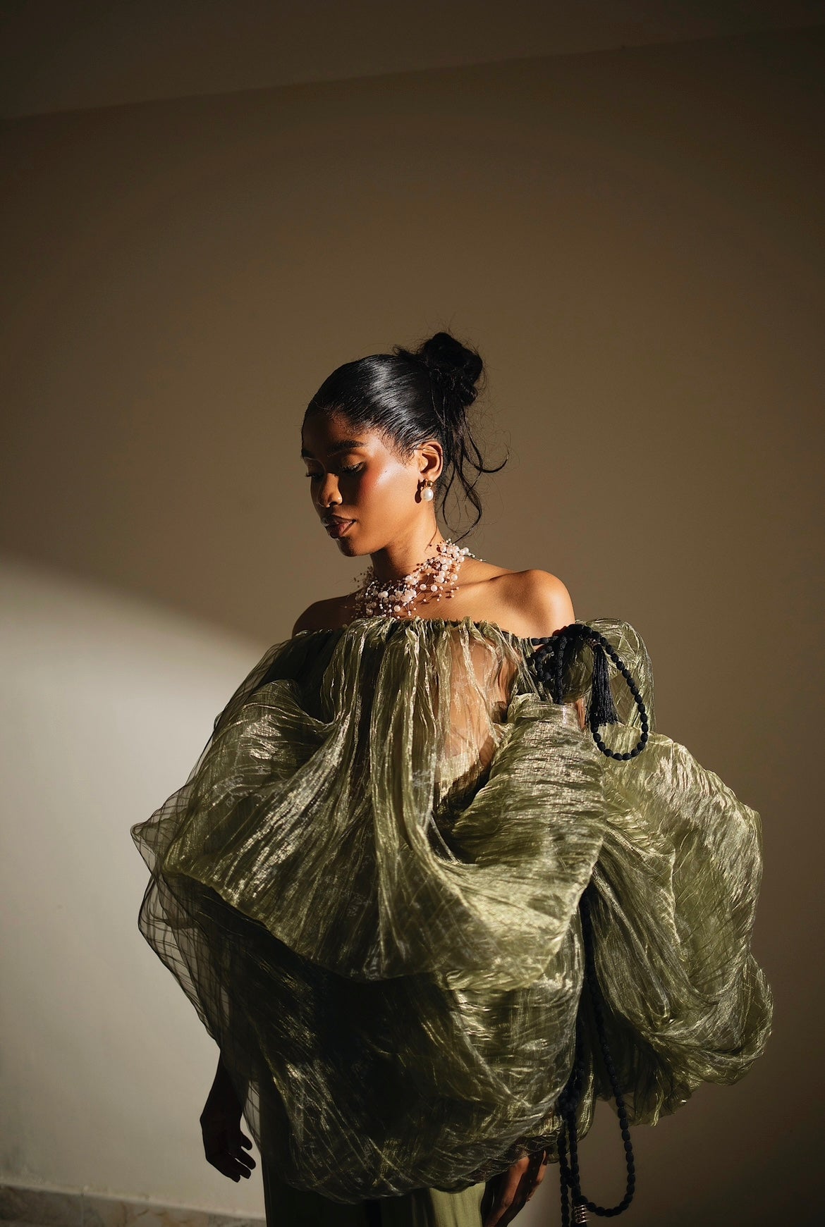 BALU Multi Top/Dress/Skirt & BEY Pants Set - Olive