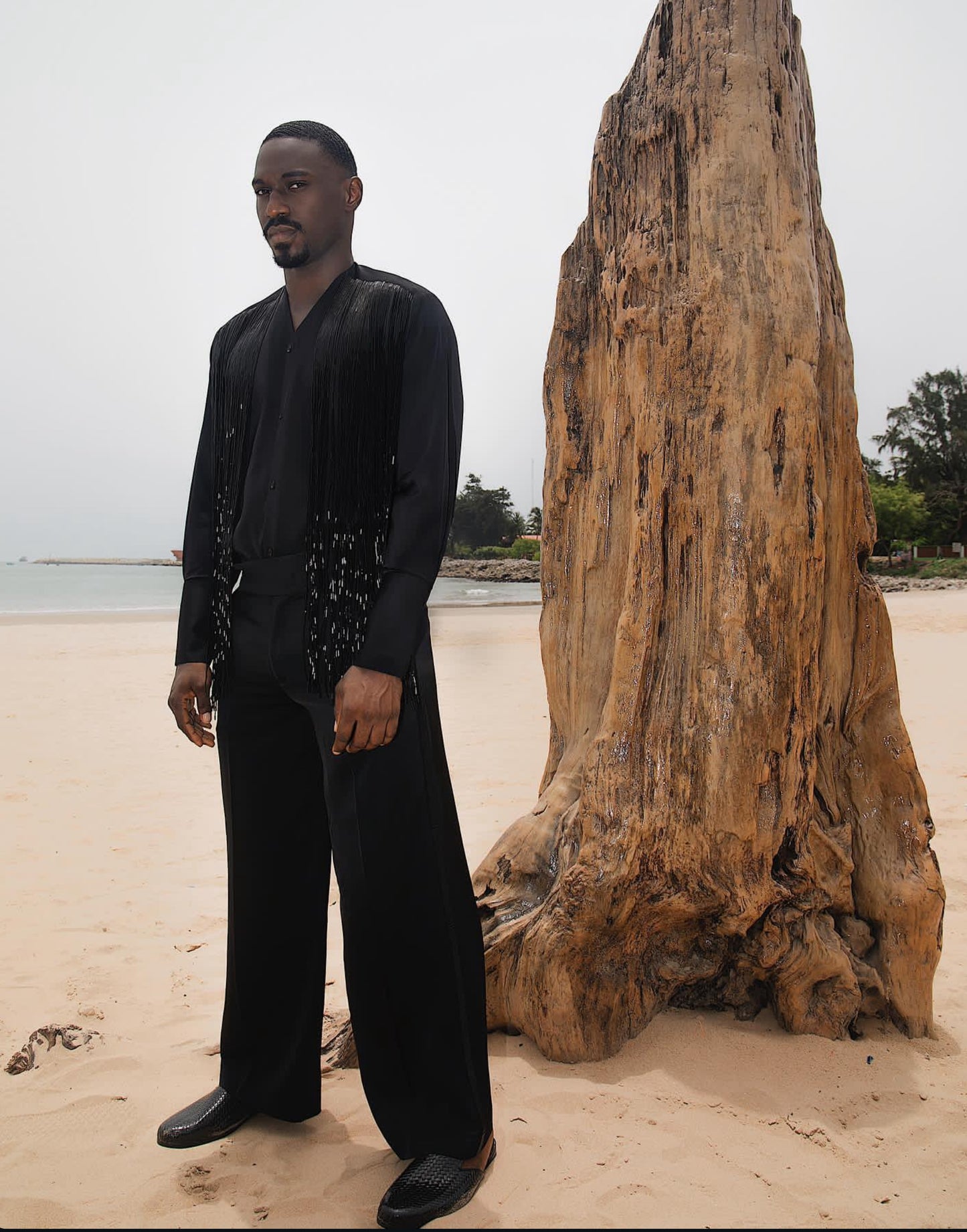 EMILIANO Hand Beaded Fringe Shirt & Pants - Set