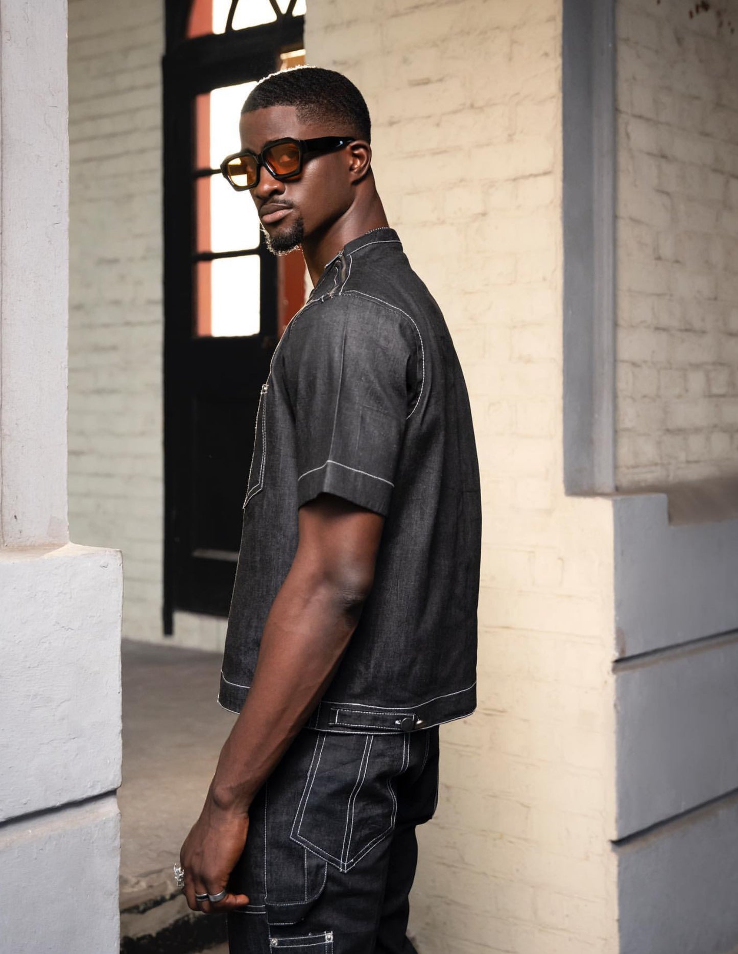 KIU Denim Top and Jeans Set