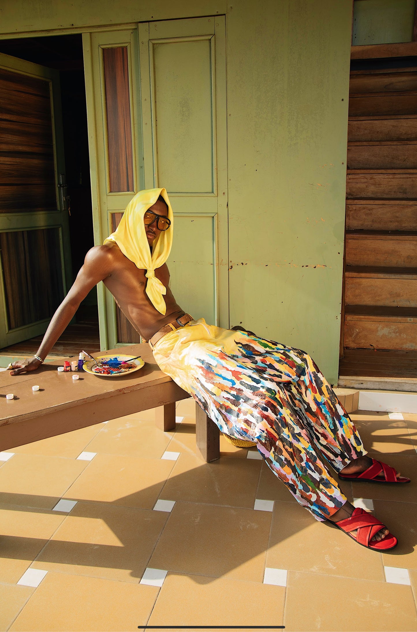 LIKO Hand-Painted Barrel Pants