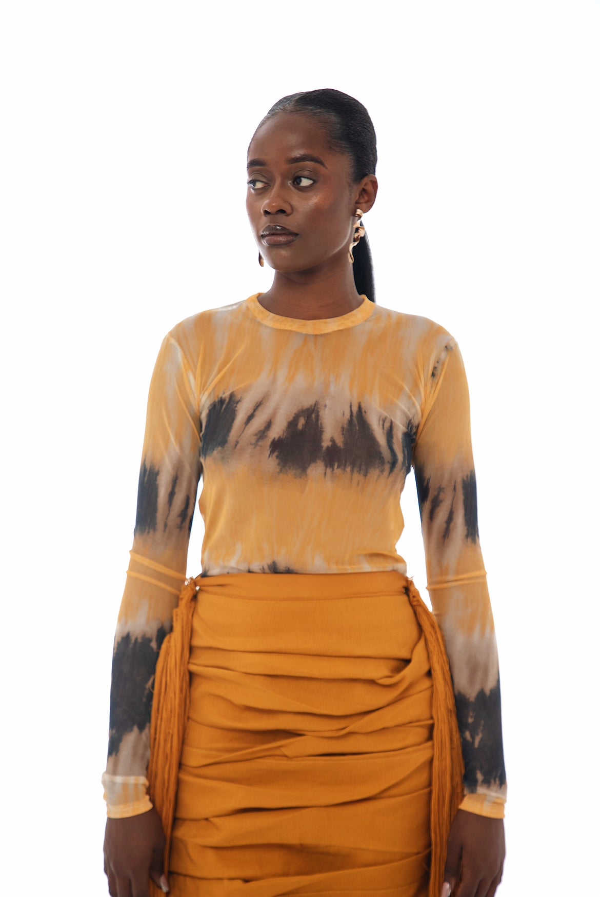 DONLI Hand-Sculpted Skirt - Mustard