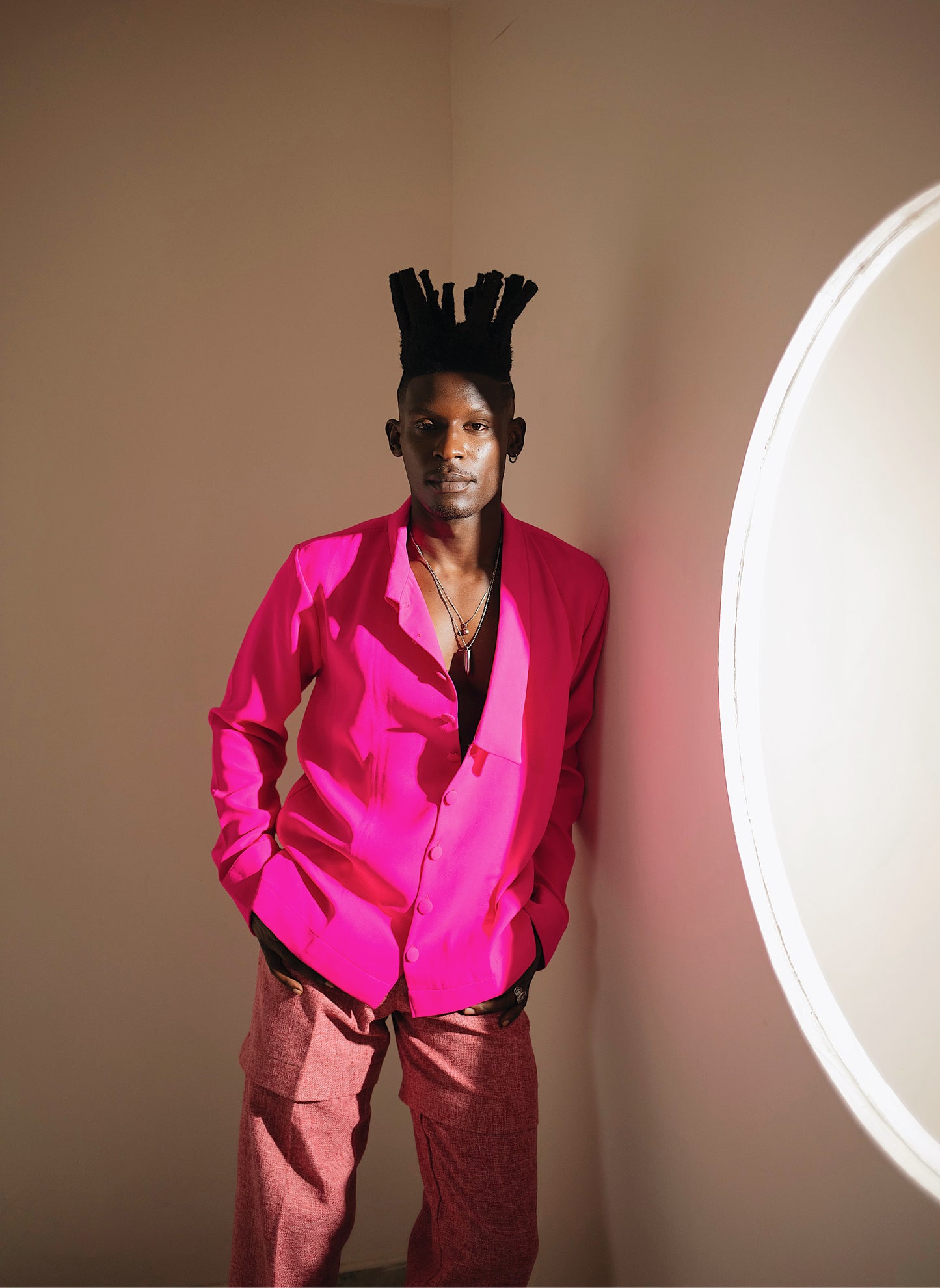 COLTEN Shacket - Hot Pink