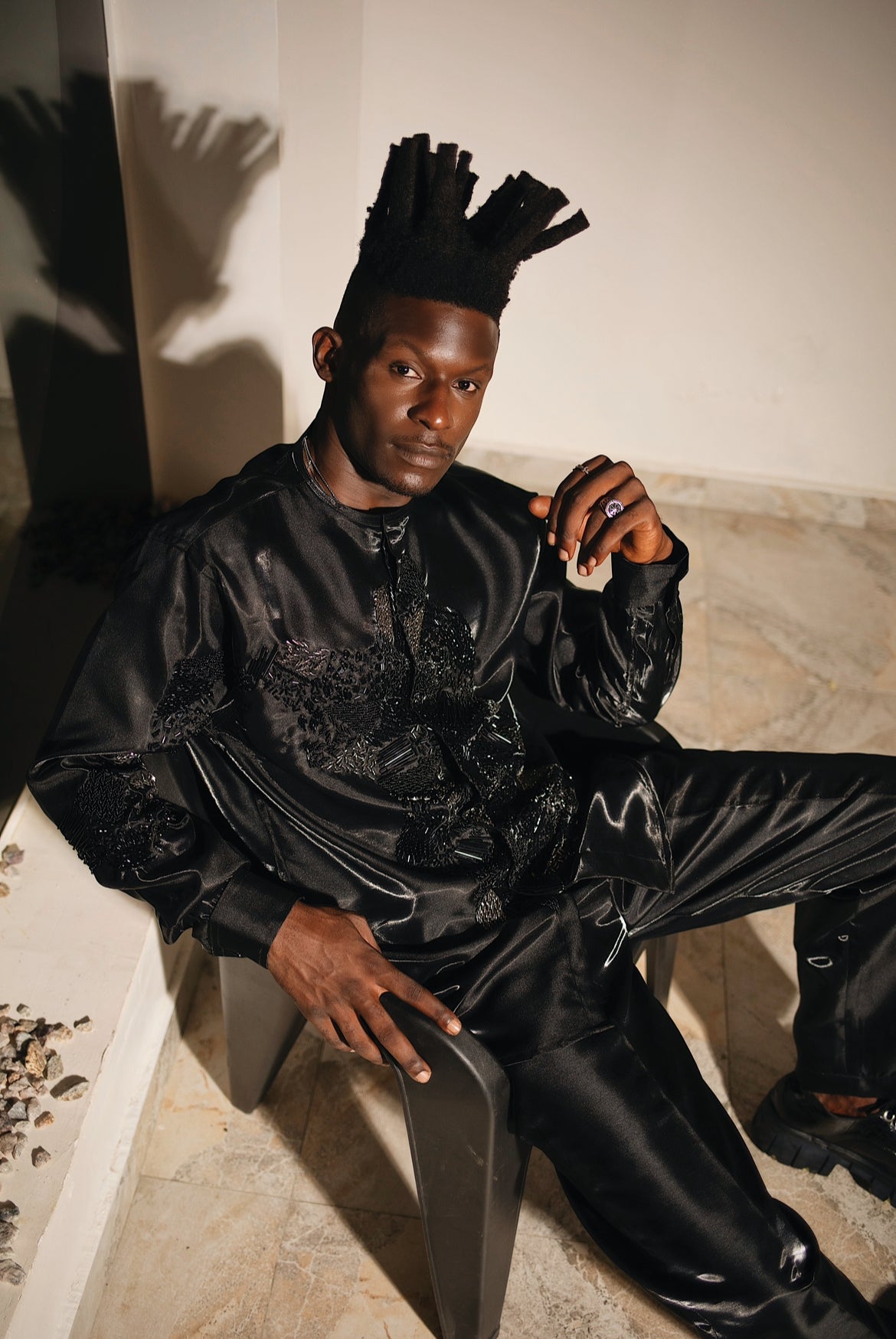 MIIKA Hand-Beaded Shirt - Set