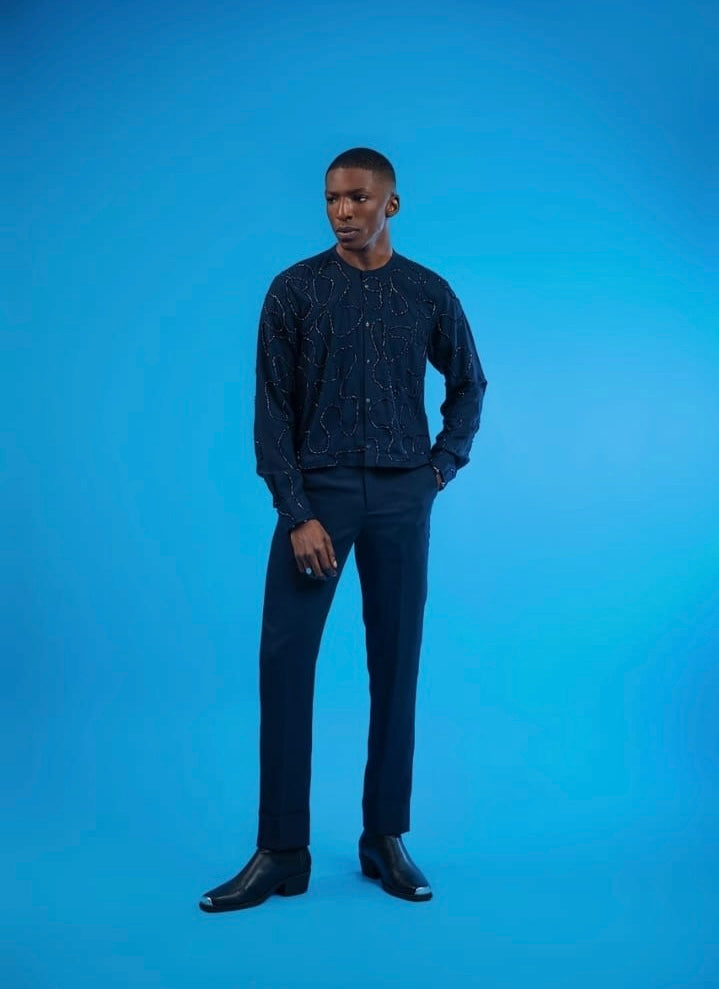 VINE Hand Beaded Shirt - Set