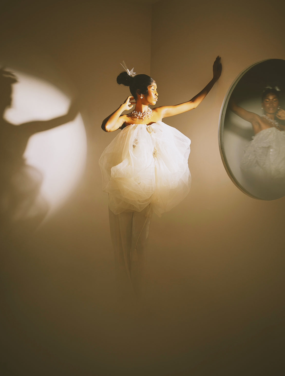 BALU Multi Top/Dress/Skirt + BEY Pants Set - Ivory