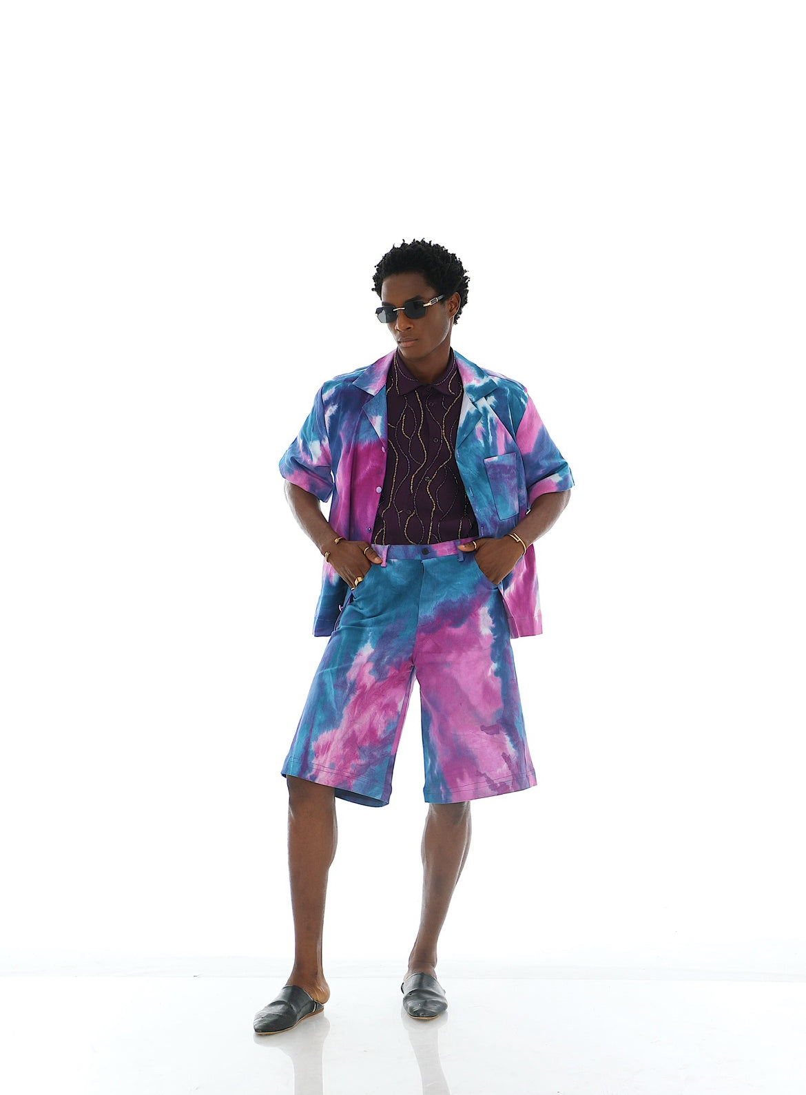 KITAN Hand-Dyed Shacket & Jorts Set