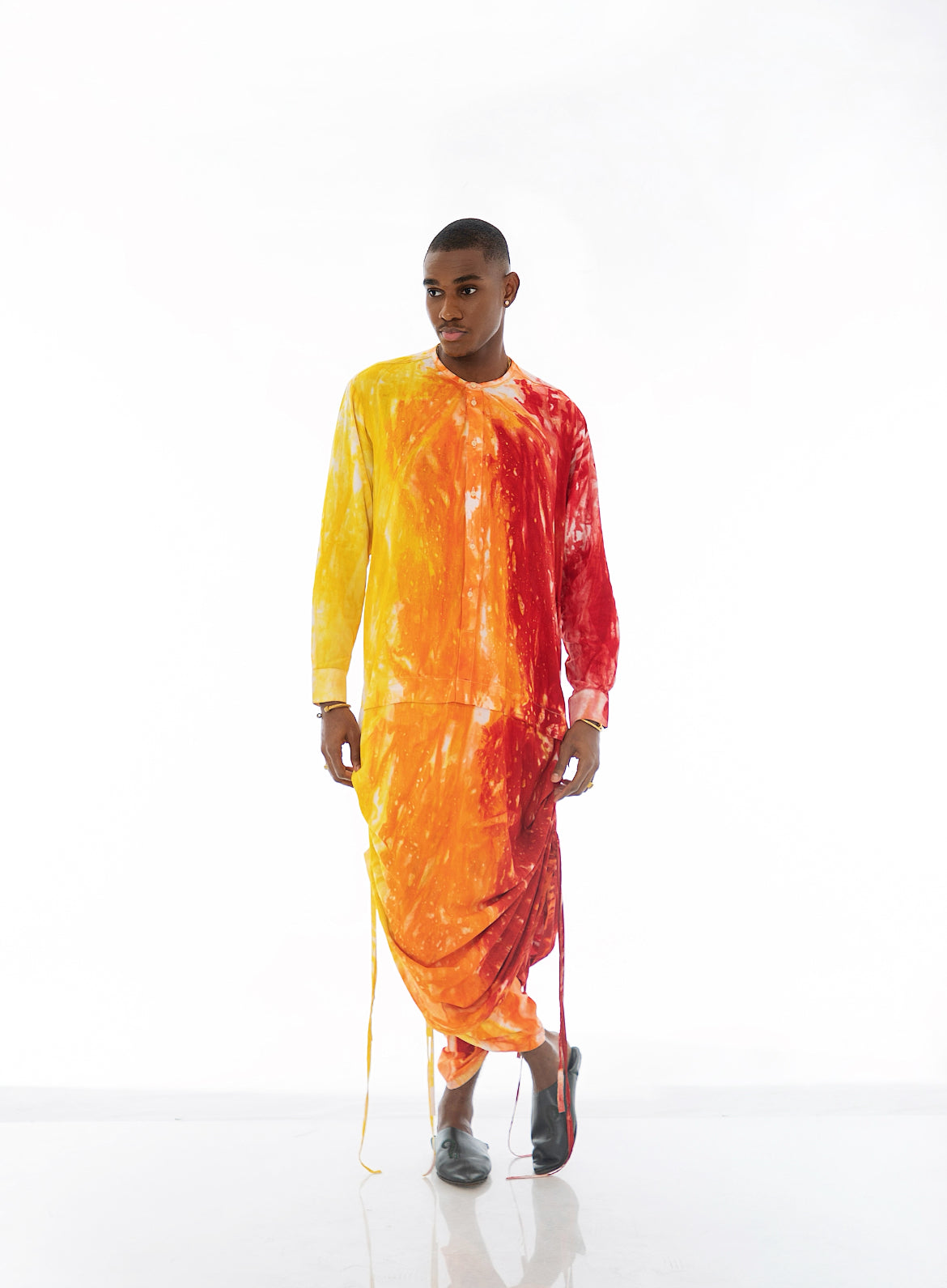 NEME Caftan & Pants Set - Sunset Print