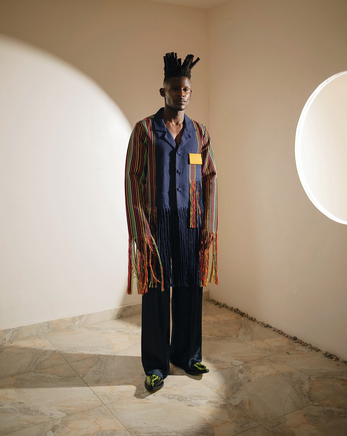 MAKO Hand-Woven Fringed Shacket