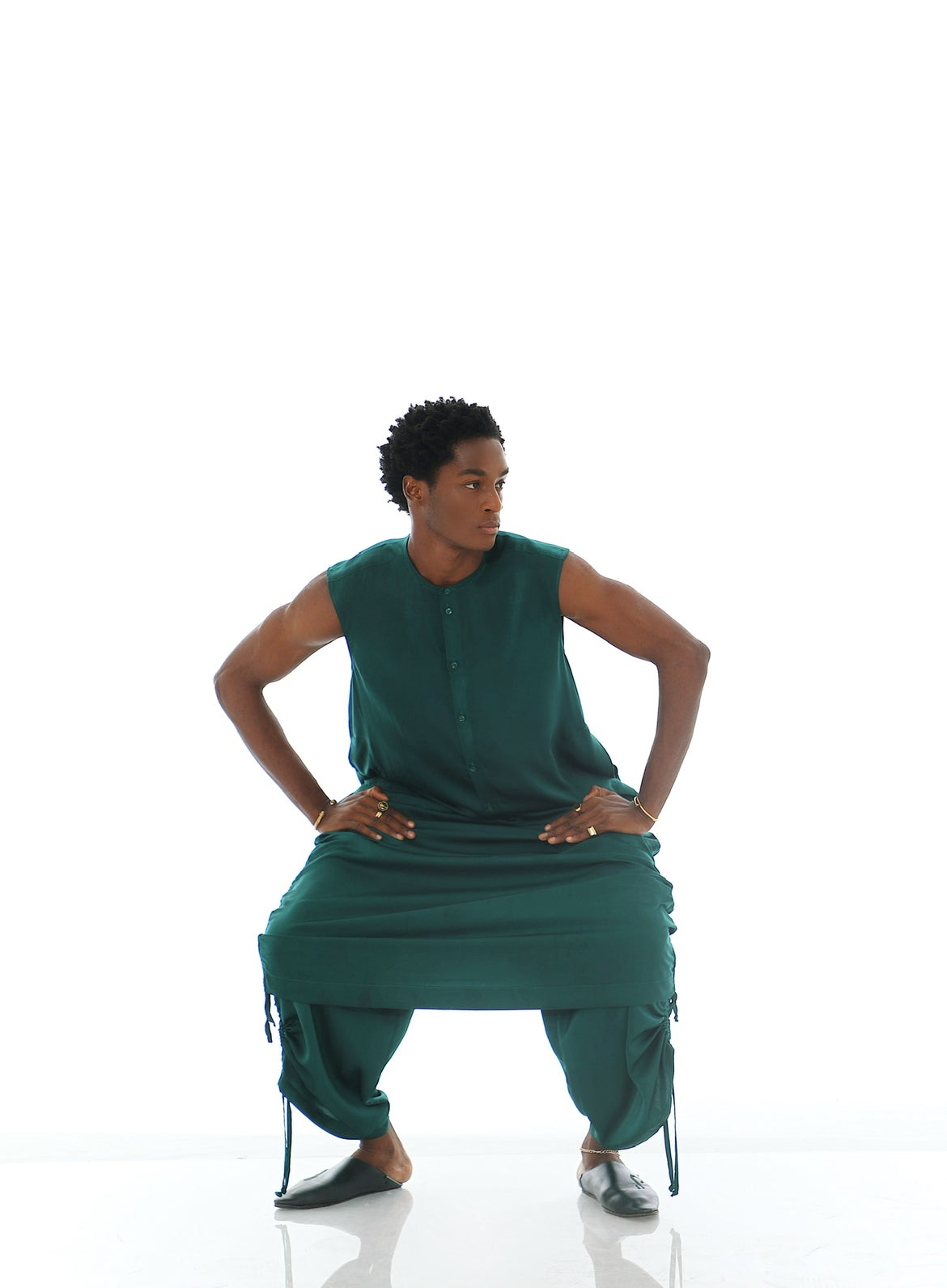 IAN Caftan Set - Forest Green