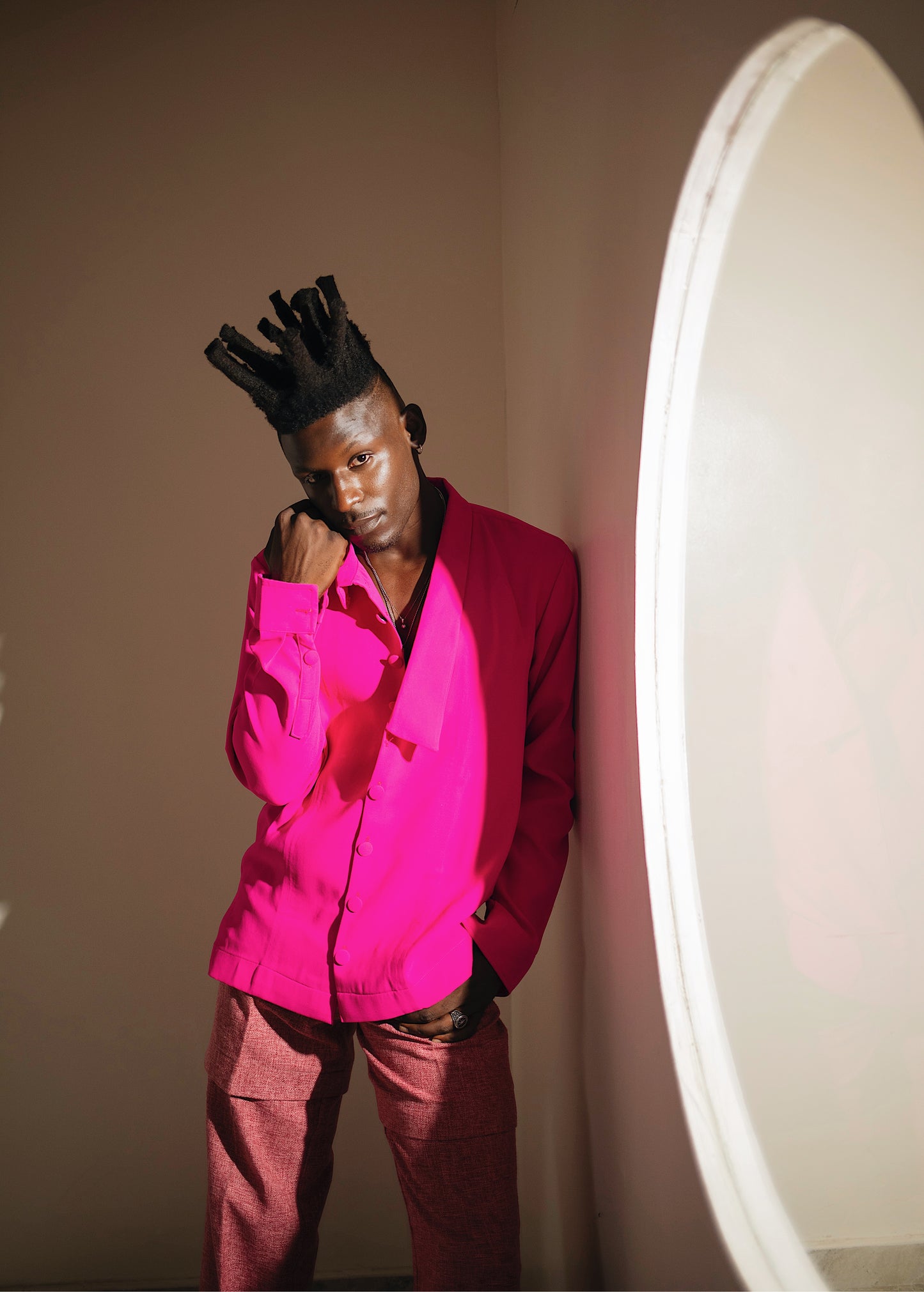 COLTEN Shacket - Hot Pink