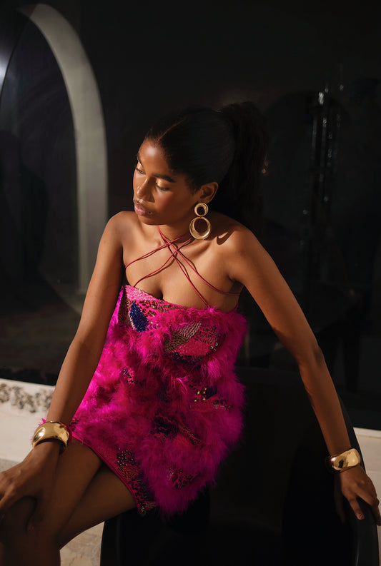 DIJA Hand-Embellished Dress