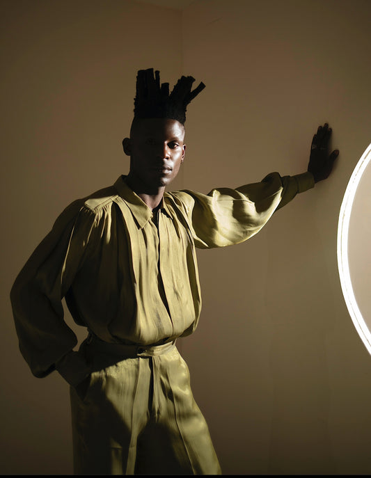 YOKE Shirt & Pants Set - Metallic Olive