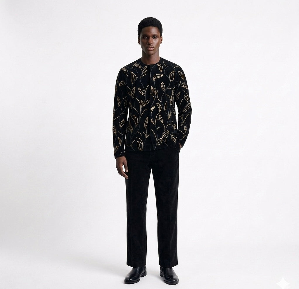 VINEYL Hand – Beaded Shacket & Pants - Set