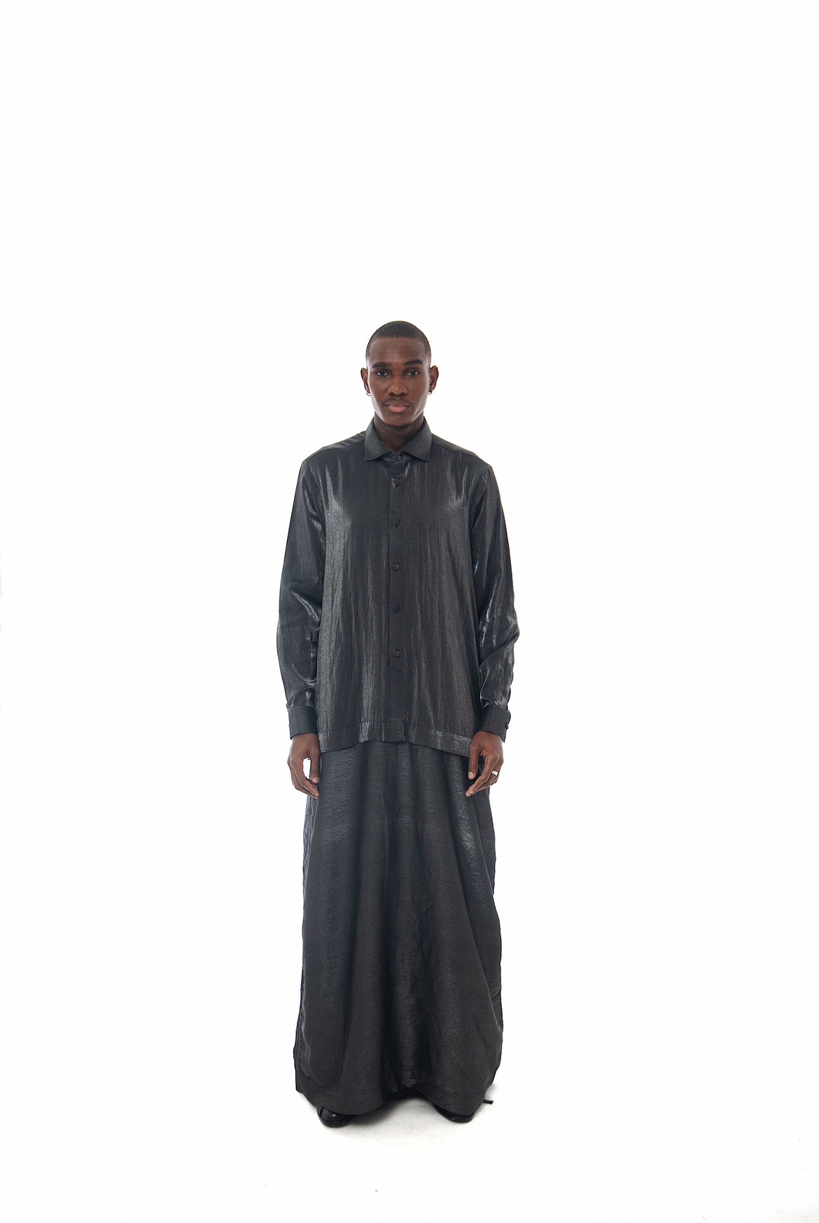 NEME Caftan Set - Metallic Grey