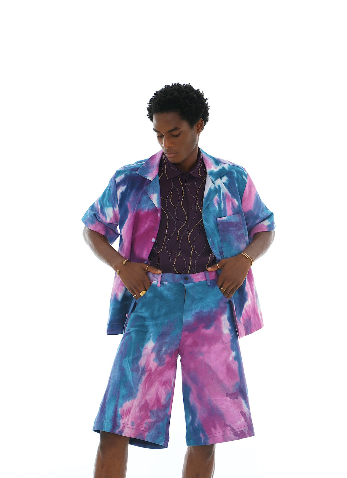 KITAN Hand-Dyed Shacket & Jorts Set