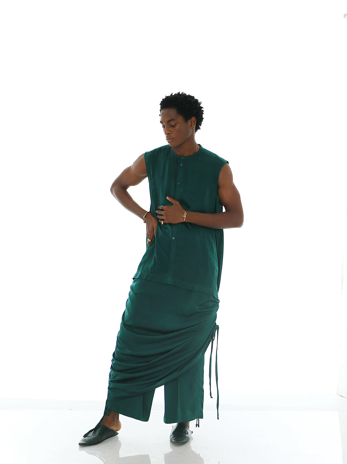 IAN Caftan Set - Forest Green