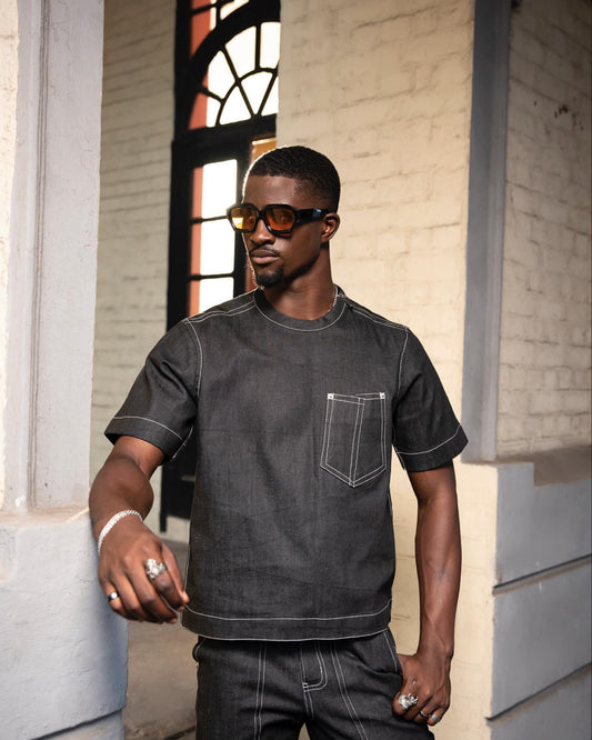 KIU Denim Top and Jeans Set