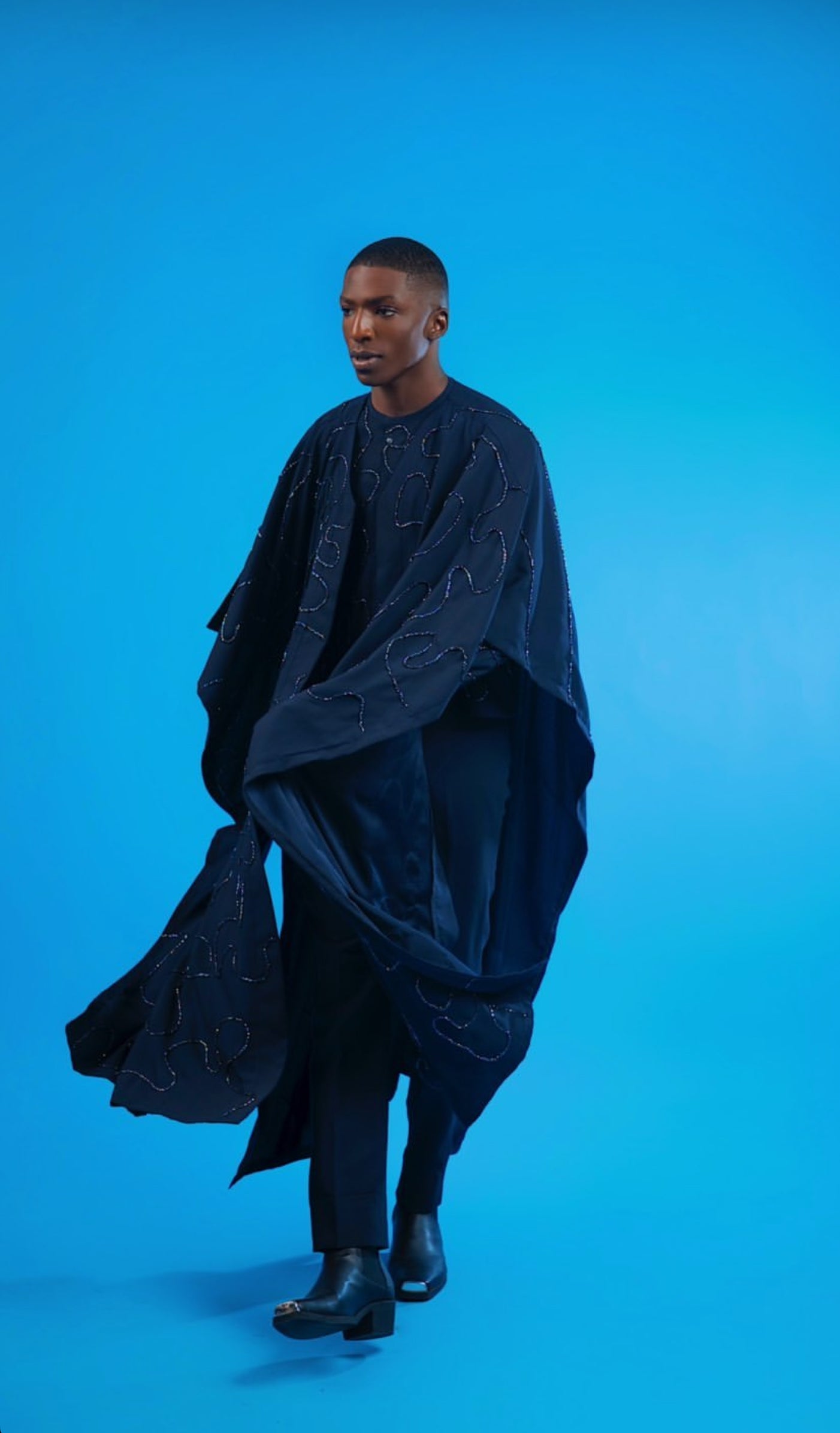 VINE Hand Beaded Convertible Poncho