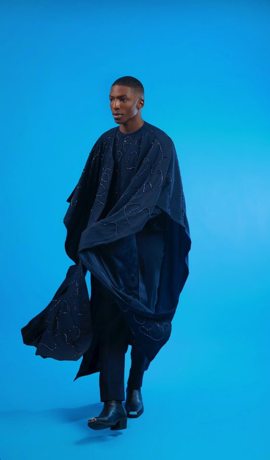 VINE Hand Beaded Convertible Poncho