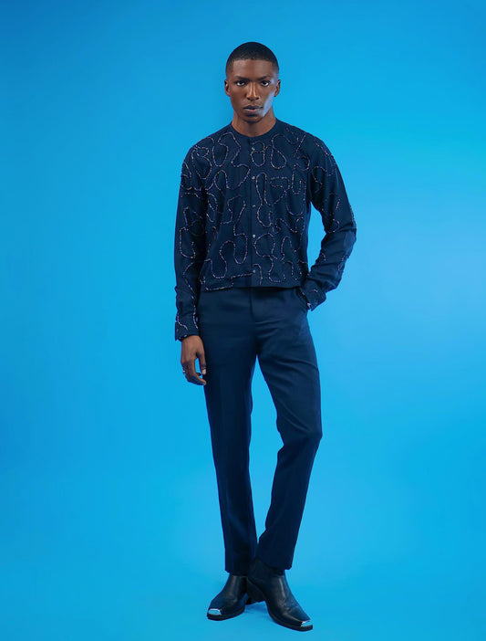 VINE Hand Beaded Shirt - Set