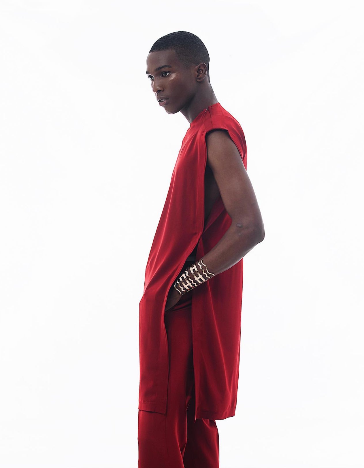 IMRAN Sleeveless Shirt Set