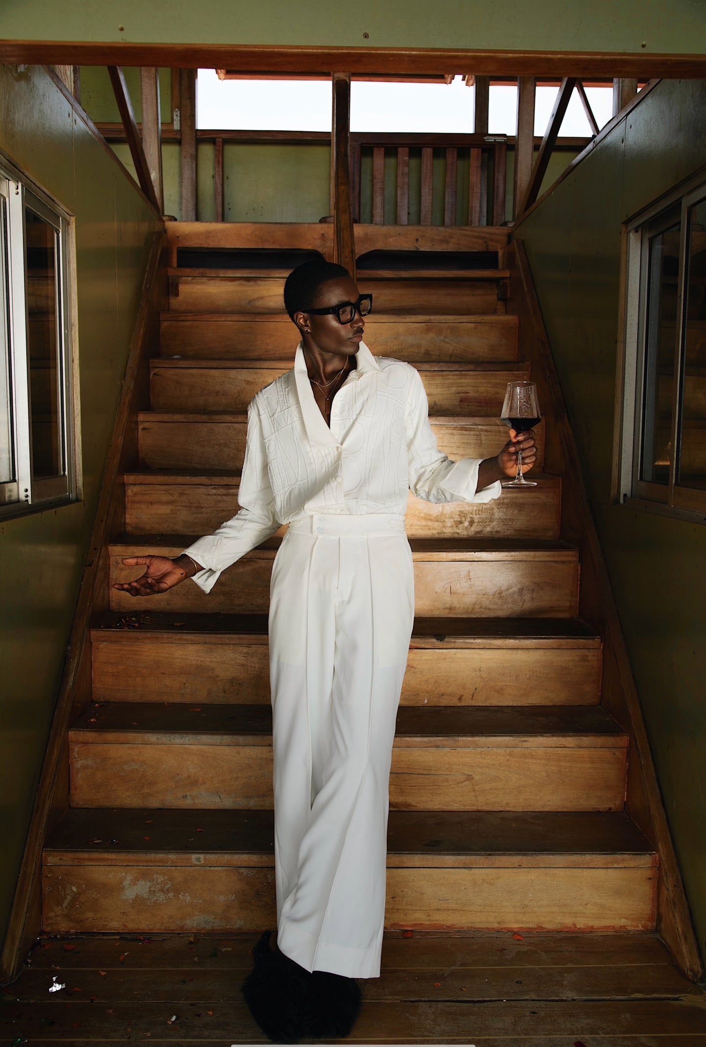 COLTEN Hand-Beaded Shacket Set