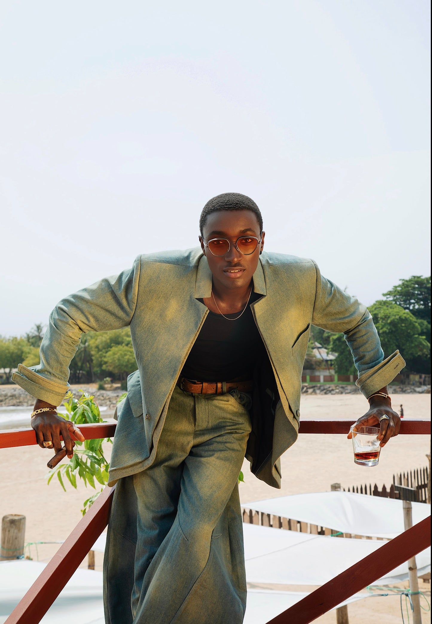 JOJO Acid-Wash Denim Jacket