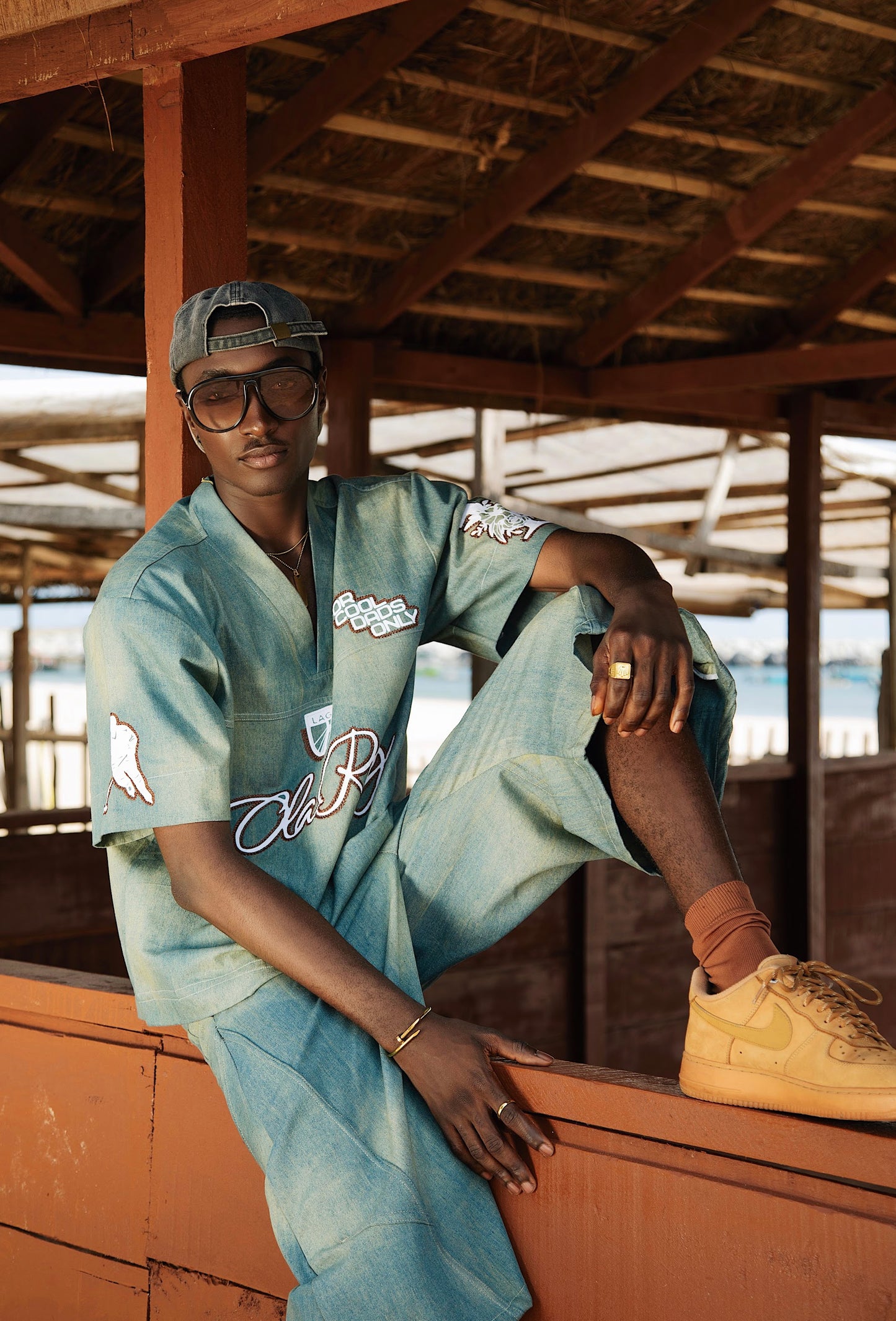 JOJO Acid-Wash Denim Jorts