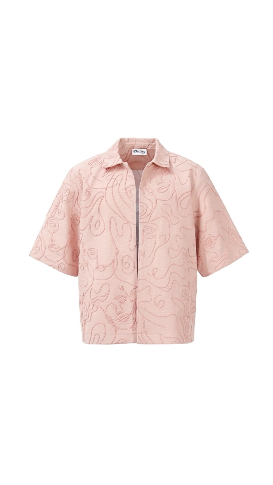 ARTII Face Line Hand Embroidered Shacked - Pastel Pink