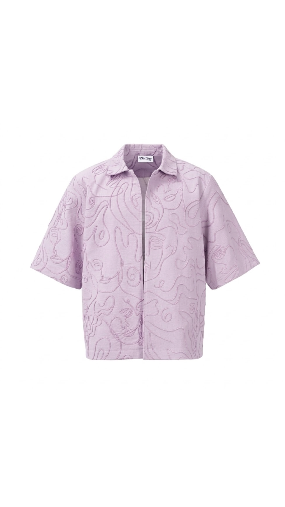 ARTII Face Line Hand Embroidered Shacked - Pastel Lavender