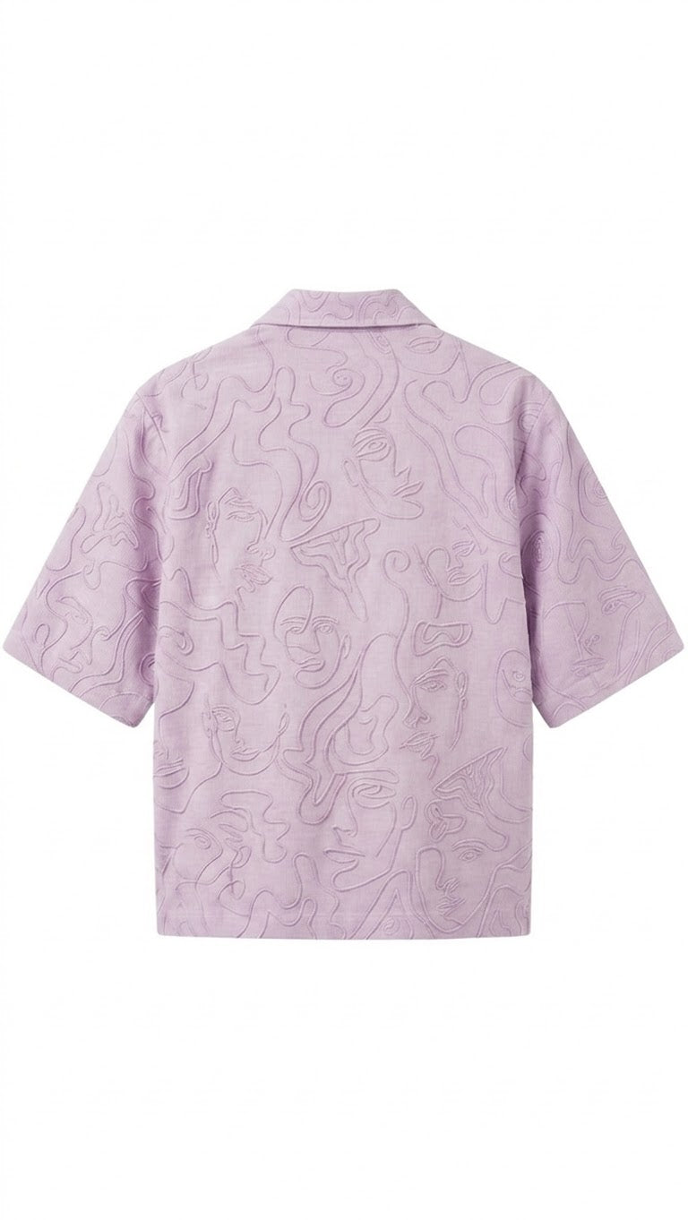 ARTII Face Line Hand Embroidered Shacked - Pastel Lavender