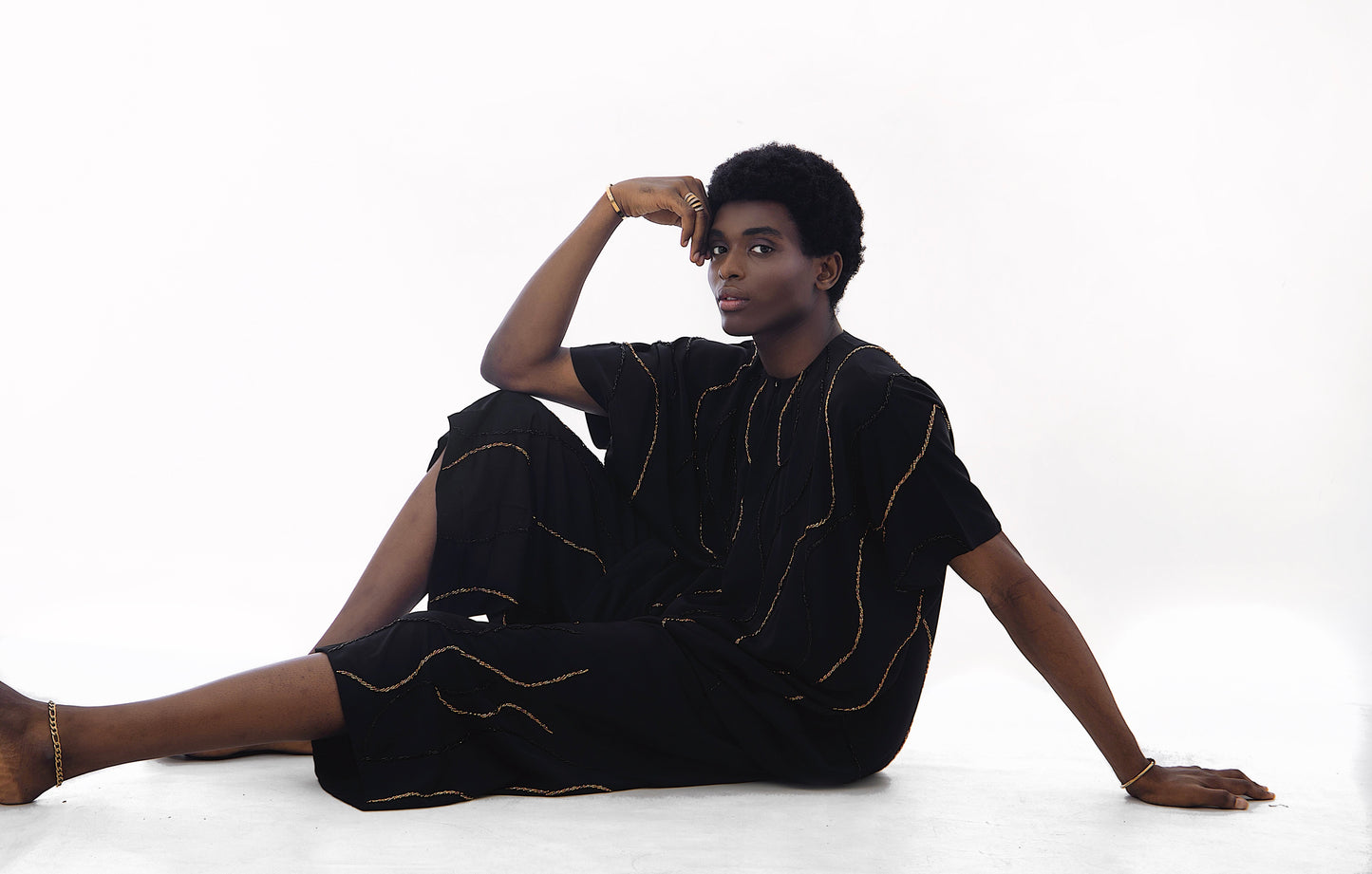 RUME Hand- Embellished Dashiki Top and Culotte - Set