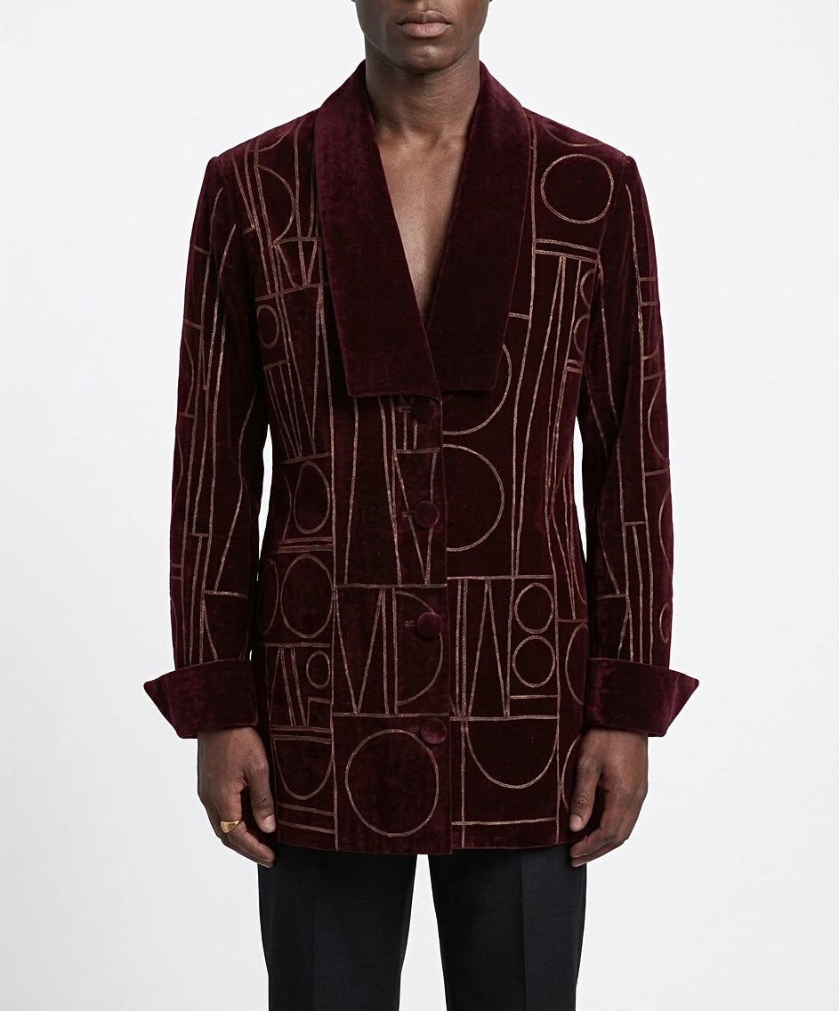 COLTEN Hand-Beaded Shacket 2.0 - Burgundy